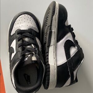 Nike Kids Black and White Low-Top Sneakers